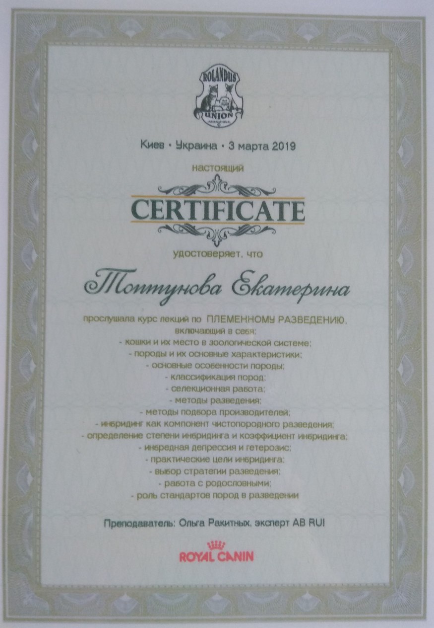 certificate course rolandus